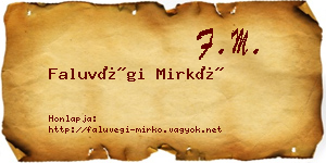 Faluvégi Mirkó névjegykártya